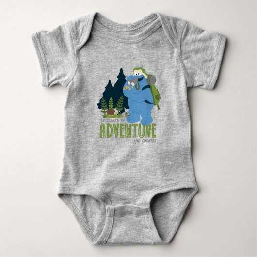クッキーモンスター |冒険の検索…とCookie ベビーボディスーツ (正面)