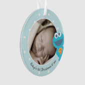 クッキーモンスター |初めてのクリスマス – 名前の追加 オーナメント (正面)