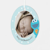 クッキーモンスター |初めてのクリスマス – 名前の追加 メタルオーナメント (正面左)