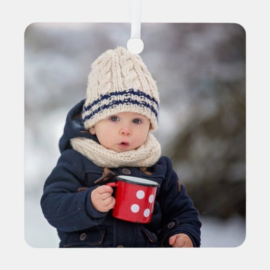 クッキーモンスター |名パーソナライズされた前（写真付き） メタルオーナメント (裏面)