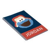 クッキーモンスター 森のフェイス|名前を追加 ノートブック (右側)