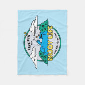 クッキーモンスター 楽しむ| Life One Bite at A Time フリースブランケット (正面)