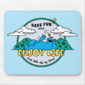 クッキーモンスター 楽しむ| Life One Bite at A Time マウスパッド (正面)