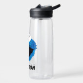 クッキーモンスター |水彩の傾向 |名前の追加 ウォーターボトル (左面)