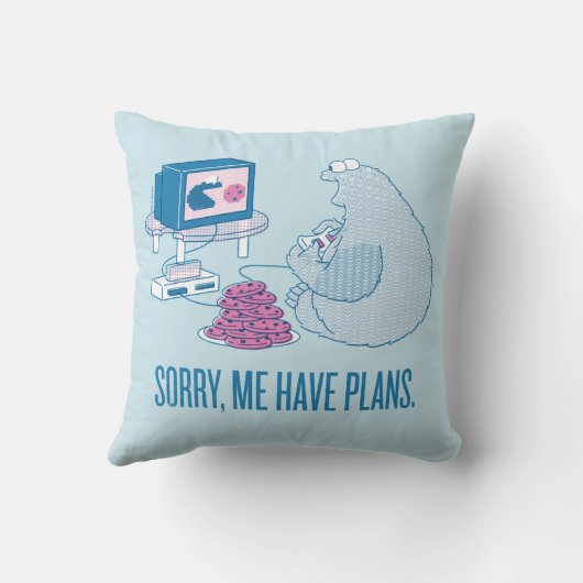 クッキーモンスター |申し訳ございません。予定があります クッション (裏面)
