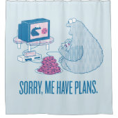 クッキーモンスター |申し訳ございません。予定があります シャワーカーテン (正面)