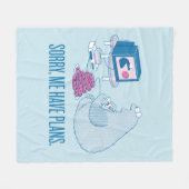 クッキーモンスター |申し訳ございません。予定があります フリースブランケット (正面(横))