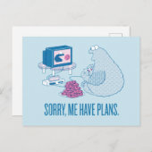 クッキーモンスター |申し訳ございません。予定があります ポストカード (正面/裏面)