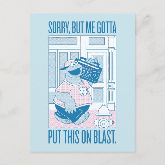 クッキーモンスター |申し訳なく存じますが、私は ポストカード (正面)