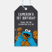 クッキーモンスター | 1歳の誕生日ありがとう ギフトタグ (裏面)