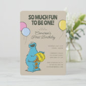 クッキーモンスター | 1歳の誕生日はとっても楽しい! 招待状 (スタンド正面)