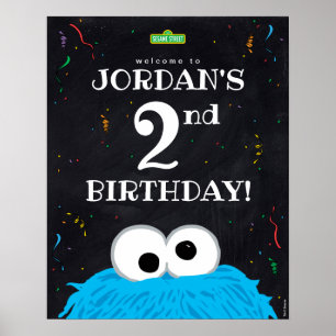 クッキーモンスター   2歳の誕生日おめでとう ポスター