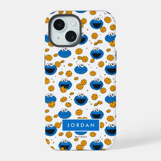 クッキーモンスター | CはCookieパターン用 iPhone 15ケース (裏面)