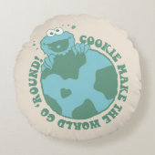 クッキーモンスター | Cookieにより世界を丸める ラウンドクッション (正面)