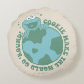 クッキーモンスター | Cookieにより世界を丸める ラウンドクッション (裏面)