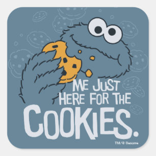 クッキーモンスター Cookieのためにここに スクエアシール