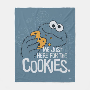 クッキーモンスター Cookieのためにここに フリースブランケット