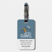 クッキーモンスター | Cookieのためにここに ラゲッジタグ (裏面縦)