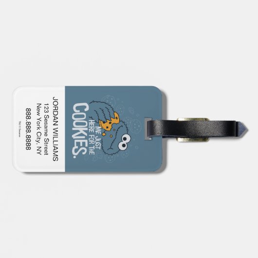 クッキーモンスター | Cookieのためにここに ラゲッジタグ (裏面横)