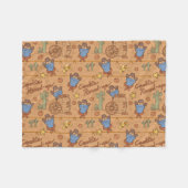 クッキーモンスター | Cookieの切り上げパターン フリースブランケット (正面(横))