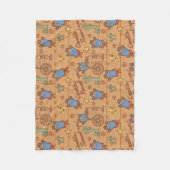 クッキーモンスター | Cookieの切り上げパターン フリースブランケット (正面)