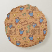 クッキーモンスター | Cookieの切り上げパターン ラウンドクッション (裏面)