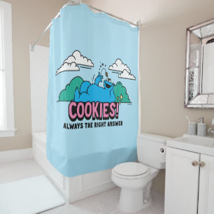 クッキーモンスター Cookieは常に正しい答え シャワーカーテン