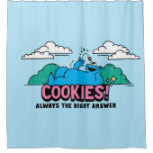 クッキーモンスター | Cookieは常に正しい答え シャワーカーテン (正面)
