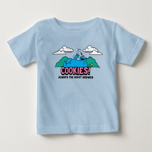 クッキーモンスター | Cookieは常に正しい答え ベビーTシャツ (正面)