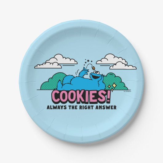 クッキーモンスター | Cookieは常に正しい答え ペーパープレート (正面)
