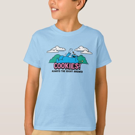 クッキーモンスター | Cookieは常に正しい答え Tシャツ (正面)