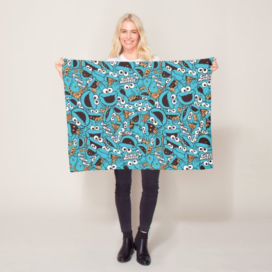 クッキーモンスター | NOM NOMパターン フリースブランケット (インサイチュ)