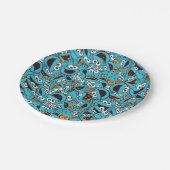 クッキーモンスター | NOM NOMパターン ペーパープレート (アングル)