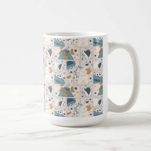 クッキーモンスター | OM NOM漫画パターン コーヒーマグカップ (右)