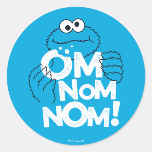 クッキーモンスター Om Nom Nom! ラウンドシール