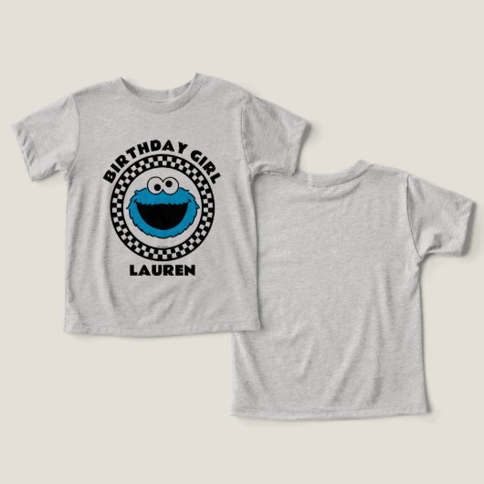 クッキーモンスタ市松模様にー誕生日ガール (デザイン正面&裏面)