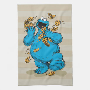 クッキーモンスタ熱狂するーCookie キッチンタオル