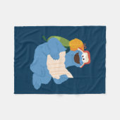 クッキーモンスタ読ーの地図 フリースブランケット (正面(横))