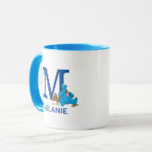 クッキーモンスタ食べーのクッキー名&モノグラムM マグカップ (正面左)