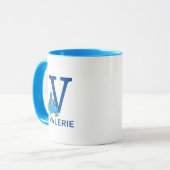 クッキーモンスタ食べーのクッキー名&モノグラムV マグカップ (正面左)