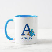 クッキーモンスタ食べ物ーのクッキー名&モノグラムA マグカップ (左)