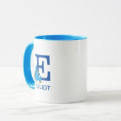 クッキーモンスタ食べ物ーのクッキー名&モノグラムE マグカップ (正面左)