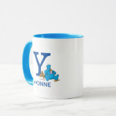 クッキーモンスタ食べ物ーのクッキー名&モノグラムY マグカップ (正面左)