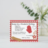 クッキーレシピ感謝カード 招待状 (スタンド正面)