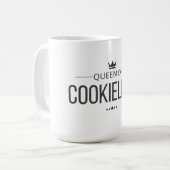 クッキーレスの女王 - 面白いマーケティングコーヒーマグ コーヒーマグカップ (正面左)
