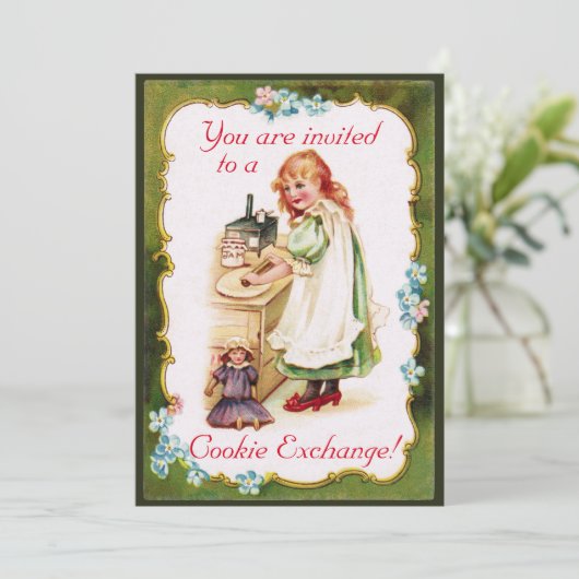 クッキー交換のご招待 招待状 (スタンド正面)