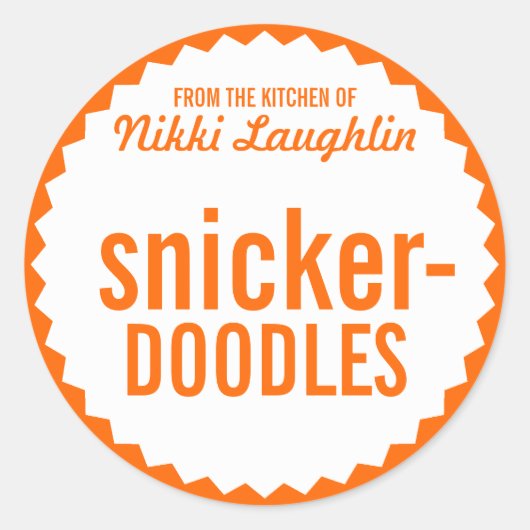 クッキー交換は販売のラベルのテンプレートを焼きます ラウンドシール (正面)