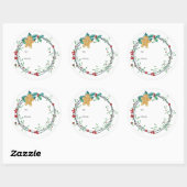 クッキー交換クリスマスステッカー ラウンドシール (シート)