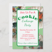クッキー交換クリスマスパーティの招待状 招待状 (正面)