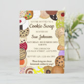 クッキー交換スワップベイクセール焼いたグッズパーティー 招待状 (スタンド正面)